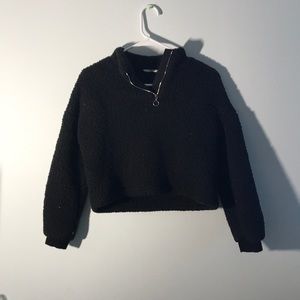 A fuzzy half zip up from SHEIN!